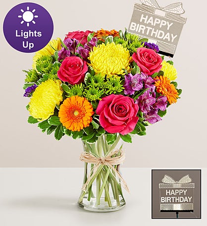 Fields of Europe Celebration with Happy Birthday LED Pick