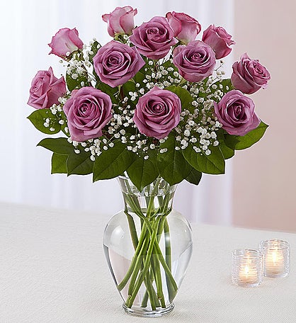 Rose Elegance Premium Long Stem Lavender Roses