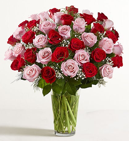 Ultimate Elegance Long Stem Pink & Red Roses